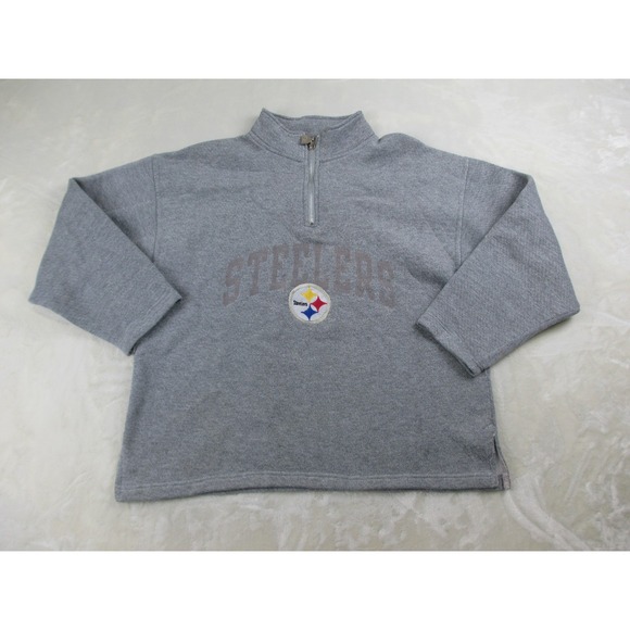 Pro Player Sweaters - VINTAGE Pittsburgh Steelers Sweater Womens Large Gray Pro Player NFL Football*